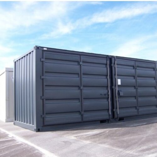 Conteneur sec de 20 pieds – côté ouvert