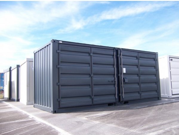 Conteneur sec de 20 pieds – côté ouvert