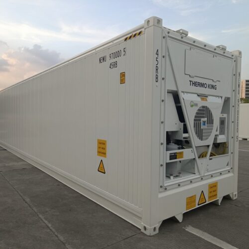 Conteneur Frigorifique 40 Pieds High Cube – ThermoKing – RAL 9010 Blanc Pur